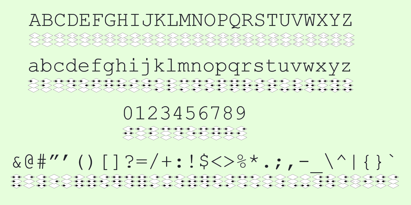 Ejemplo de fuente Stack Braille Regular